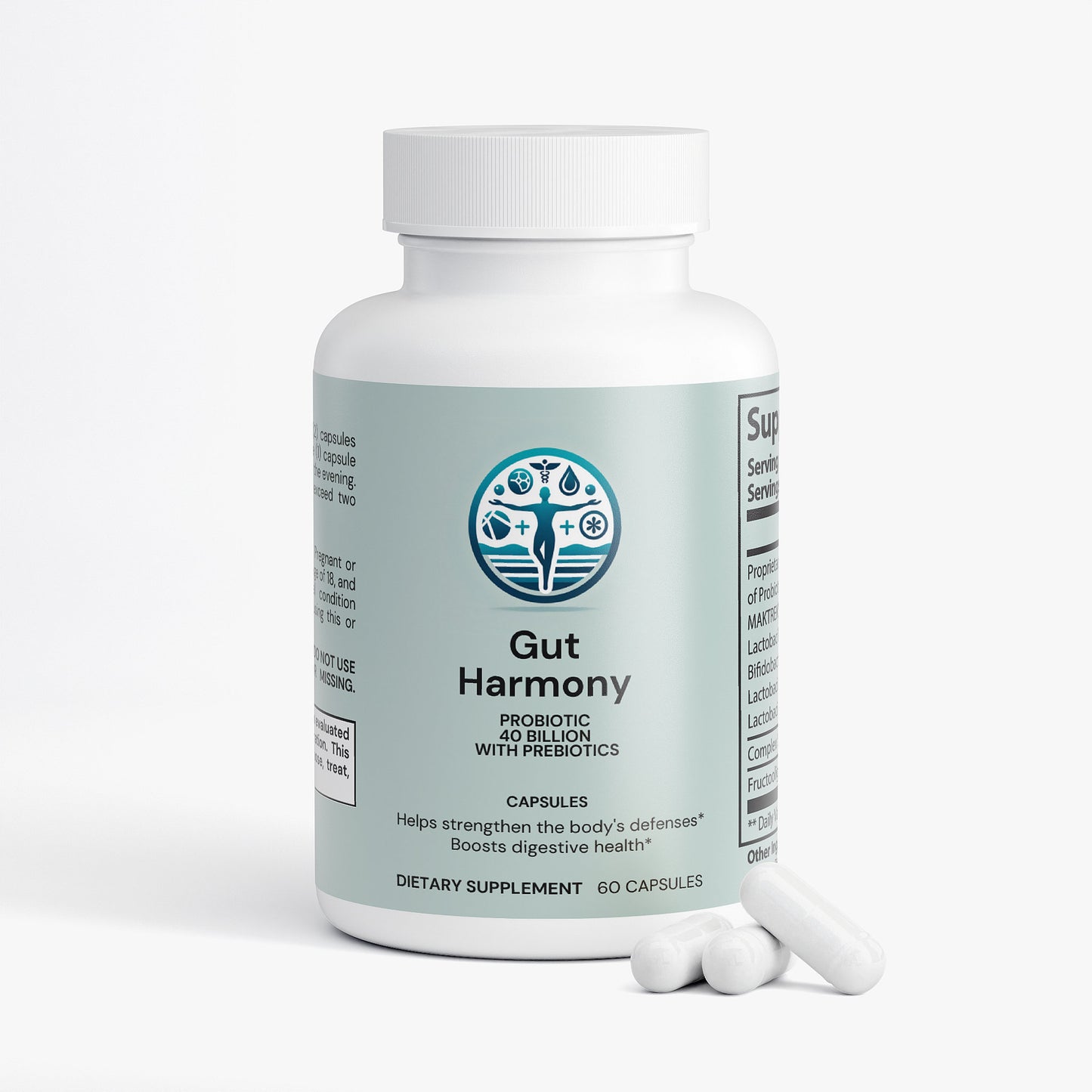 GUT HARMONY Probiotic 40 Billion with Prebiotics
