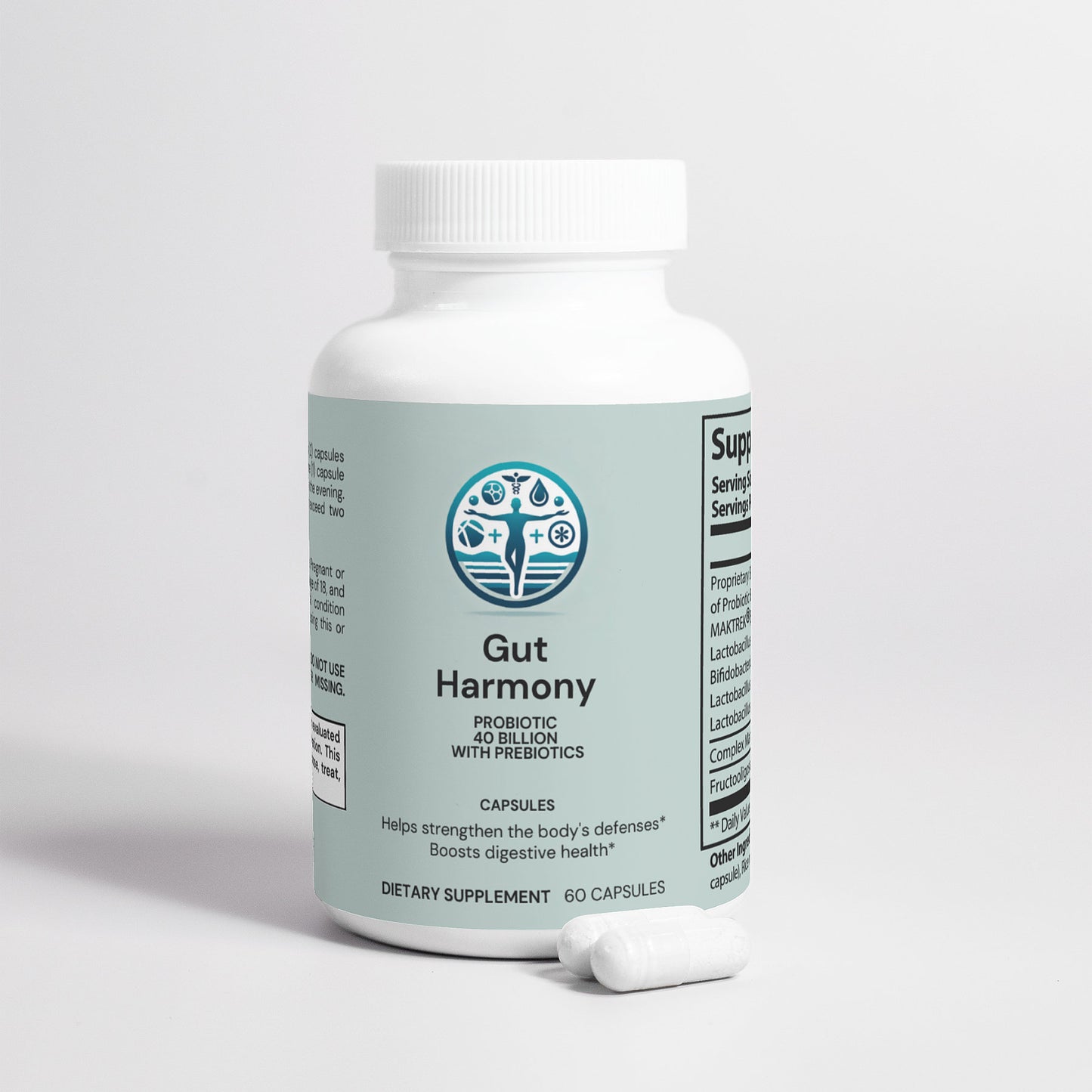GUT HARMONY Probiotic 40 Billion with Prebiotics